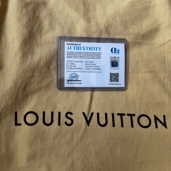 Louis Vuitton Mahina Cirrus PM Hobo Black Leather Gold Hardware AR0161 Authentic - Picture 16 of 17